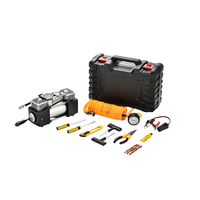 Compresseur d'air électrique portable 150 psi, gonfleur de pneus ABS, gonflage rapide, moniteur de pression des pneus, kit de réparation de pneus de voiture, pompe à air pour