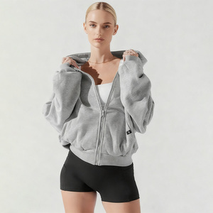 Sudadera con Capucha de Forro Polar Tejido Estampado para Mujer, con Cierre de Cremallera, Transpirable, de Secado Rápido, para Correr, Fitness y <span class=keywords><strong>Gimnasio</strong></span>, con Logotipo Personalizado OEM - Product Image 1