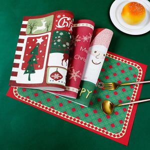 Sets <span class=keywords><strong>De</strong></span> <span class=keywords><strong>Table</strong></span> Noël Personnalisés en PVC pour <span class=keywords><strong>Table</strong></span> <span class=keywords><strong>de</strong></span> Fête - Product Image 2