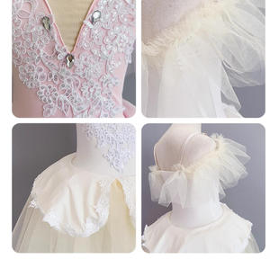 Robe de ballet longue pour enfants, costume de scène, <span class=keywords><strong>tutu</strong></span> de petit cygne pour fille, tenue de scène professionnelle pour le Lac des cygnes - Product Image 6