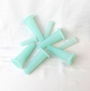 2ピースグリーンフェイシャルカッピングセラピーセットアンチセルライトシリコーン真空カッピングカップ顔と目のカッピングマッサージ用 - Product Image 6