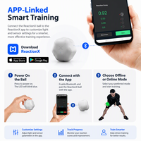 Bola Reaksi Pintar X-Ball untuk Hiburan Olahraga, Latihan Koordinasi Tangan-Mata, Kelincahan, Sensor Digital, Memori, Kecepatan Reaksi