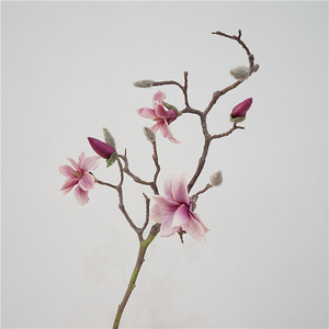 L063 elegantes flores artificiales de moda europea Real Touch <span class=keywords><strong>Yulan</strong></span> <span class=keywords><strong>Magnolia</strong></span> para la decoración de la boda del hogar para el Día de San Valentín - Product Image 4
