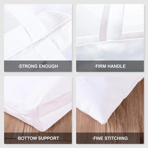 Sacs fourre-tout en toile réutilisables, grands et personnalisables, avec boucle réglable, vierges et polyvalents pour le bricolage, les courses et le shopping - Product Image 6