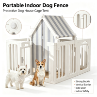 Clôture pour chien d'intérieur moderne, respirante et portable, en HDPE, pour petits et moyens chiens, idéale pour la maison - Vente en gros