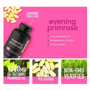 Huile d'<span class=keywords><strong>Onagre</strong></span> (1300mg) Marque Blanche, 120 Gélules Liquides Roses, Complément Hormonal pour Femmes - Product Image 3