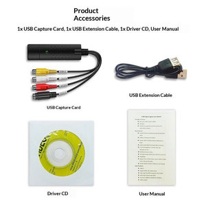 การ์ดจับภาพวิดีโอ USB อุปกรณ์บันทึกวิดีโอ AV เสียงและวิดีโอ VHS VCR DVD เป็นดิจิตอลคอนเวอร์เตอร์สำหรับพีซี ทีวี เครื่องเล่นเทป กล้องวิดีโอ - Product Image 5