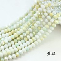 8mm Galvanoplastie Facettes DIY Bijoux Faits À La Main Accessoires Bracelet Plat Collier Assortiment De Perles Vertes