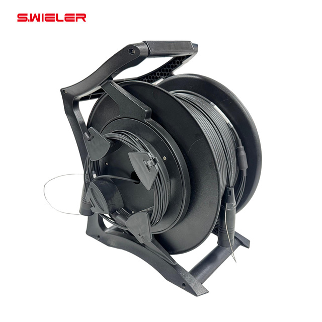 Custom 2/4/6/8 Channel Stage Concert Outdoor Armor Fiber Optic Cable with Reel Stand Long 50/100/300/500 Meter Fiber Patch Cable