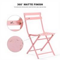 Meubles en métal Tables et chaises pliantes Chaise de jardin, de restaurant et de salle à manger empilable en métal bon marché Ensembles de mobilier d'extérieur