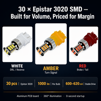 Ampoules LED de clignotant de voiture G-View Canbus T20 7440 WY21W W21W 7443 W21/5W T25 3156 P27W 3157 P27/7W, lampe de recul automobile blanche 12V