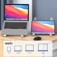 Support pour ordinateur portable en alliage d'aluminium, pliable, réglable en hauteur, base verticale, refroidissement de l'ordinateur, support pour tablette