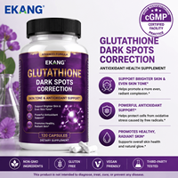 Capsules personnalisables de glutathion de qualité alimentaire, véganes, sans gluten, fabriquées aux États-Unis, pour la correction des taches brunes et le soutien du teint, antioxydant