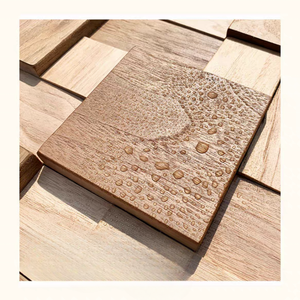 Panel de mosaico de madera recuperada de gama alta resistente al agua, Fondo de <span class=keywords><strong>TV</strong></span>, comedor, Bar, entrada, decoración de pared, materiales, paneles de madera dura - Product Image 3