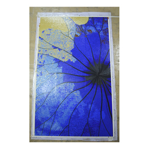 ZF กระเบื้องโมเสค<span class=keywords><strong>หยก</strong></span>น้ำแข็งใสแบบกำหนดเอง,กระเบื้องโมเสคสีฟ้าสำหรับตกแต่งลวดลายดอกบัว - Product Image 5