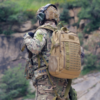 GAF Sac à dos durable 500D Cordura en nylon léger et étanche pour ordinateur portable Sac tactique de grande capacité pour la randonnée en plein air avec fermeture à glissière