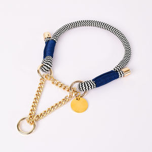 Accessoires personnalisés en corde pour animaux de compagnie, petit, moyen et grand, collier et laisse pour chien tressés faits à la main recyclés de luxe - Product Image 5