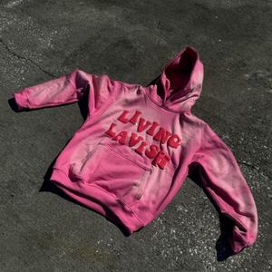 Sudaderas con Capucha Unisex de Poliéster y Algodón de Alto Gramaje, Tallas S-XL, Corte Holgado, Estilo Retro, Impresión de Letras en Espuma y Estampado Inflado, Personalizadas al por Mayor - Product Image 3