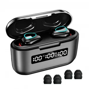 top selling products 2021 G40 TWS Wireless Earphones LED Three-Screen Display headphones with microphone usb Earbuds