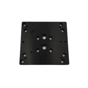 Переходная пластина для крепления 6061-T6, Алюминиевые черные анодированные детали с ЧПУ