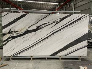 Lastra in Pietra Sinterizzata Bianca Panda Personalizzabile per Piano Cucina Resistente all'Usura Pannello per Pareti e Pavimenti Domestici - Product Image 1