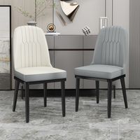 Chaises de salle à manger modernes en métal 2026 avec revêtement en cuir PU amovible pour la maison, l'hôtel et la restauration