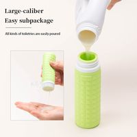 Bouteilles de voyage en silicone portables, bouteilles de shampoing et de lotion, taille approuvée par la TSA, rechargeables, en silicone, simples, étanches, kit de voyage