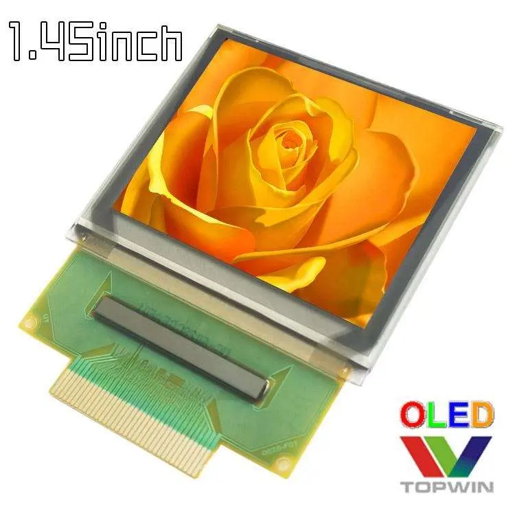 Kualitas Terbaik 1.45 ''1.45 inch 160x128 pixel 30 pin penuh warna oled tampilan paralel, 4-kawat SPI, 6-bit RGB ssd1333