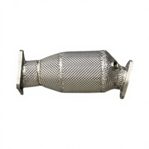 Vortex Downpipe catalyzed à haut débit en acier inoxydable 304, finition poli miroir, acier de 1,5 mm d'épaisseur pour Audi A4 A5 B9 2.0T EA888 - Product Image 1