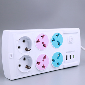Estándar británico Europeo Americano blanco con interruptor principal de orificio 2USB + 1 toma de corriente neutra tipo C - Product Image 5