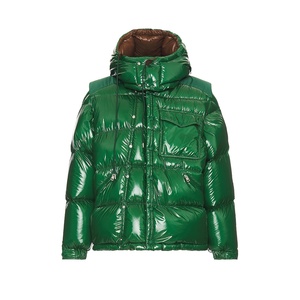 Veste matelassée pour homme sur mesure en gros avec capuche, veste d'hiver pour homme, manteau en <span class=keywords><strong>duvet</strong></span>, vêtements d'extérieur matelassés, veste matelassée brillante pour homme - Product Image 2