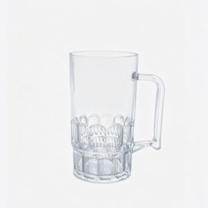 Gobelets à vin et à bière en plastique PC transparents personnalisés OEM 12/16 oz, écologiques, avec poignées - Prix direct usine - Product Image 1