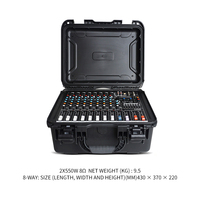 Mixeur audio dj professionnel MIC-AX960 mallette de mixage 8 canaux avec amplificateur de vol ensemble audio de puissance intégrée pour scène extérieure