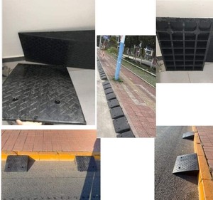 Rampa para Entrada de Vehículos, para Autos, Motos, Camiones, Plataformas de Carga, con Protección IP09, de Goma Negra, Portátil - Product Image 4