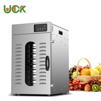 Voedsel Roterende Dehydrator Voor Schokkerig Fruit Vlees 9-Tray Roestvrijstalen Dehydrator Machine Instelbare Timer Temperatuurregeling