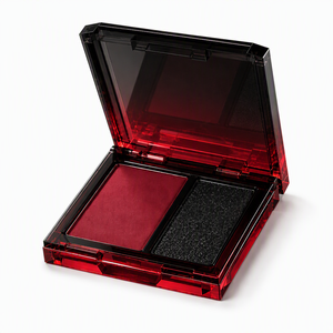Gothic Black Red <strong>Eyeshadow</strong> Matte <strong>Burgundy</strong> Shimmer Black High Pigment Gradient Transparent Case Edgy Dark Spicy Girl Makeup - Product Image 1
