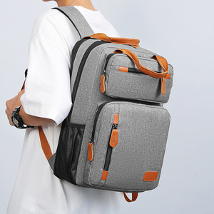 Fazhe Expandable <b>Backpack</b> For Men 16-Inch Laptop Large Capacity <b>Waterproof</b> Travel <b>Backpack</b> Solid Color Gray - Product Image 1