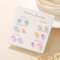 Anting-anting resin lemon imut, perhiasan minimalis segar yang ramah untuk tindik telinga, anting-anting kecil mungil untuk pelajar