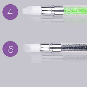 Stylo de gravure 3D pour nail art, à manche solide, double tête (pointe de colle et pointe de silicone), outil de manucure professionnel pour salon - Product Image 2