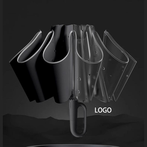 Nhà máy trực tiếp tùy chỉnh mô hình logo10k tự động gấp ô vòng khóa Windproof ba lần ô cho du lịch ngoài trời - Product Image 1