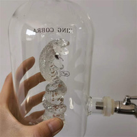 Bouteille en verre en forme de réservoir, contenant fait à la main, pour cognac ou whisky, 500/1000ml, 10 pièces