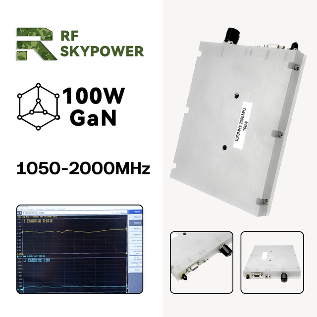 L-Band 100W GaN 1050-2000MHz RF Module RS485 Monitoring Satellite Navigation Protection RF Linear Power Amplifier