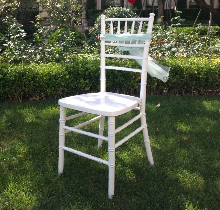 Cadeira de madeira branca para casamento, cadeira <span class=keywords><strong>chiavari</strong></span> para banquete