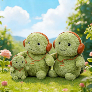 Nouvel Arrivage Peluche Tortue DJ Mignonne Musicale Verte, Jouet en Peluche Sûr en Coton PP, Compagnon de Sommeil <span class=keywords><strong>pour</strong></span> Bébés et Enfants - Product Image 6