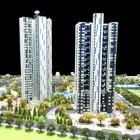 Modèle 3D de construction immobilière de haute précision, style design moderne, matériaux de haute qualité, rapport de taille personnalisé, hôtel, villa