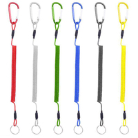 Longes d'outils de sécurité en spirale de vente chaude avec des cordes à ressort hélicoïdal élastiques enduites de TPU pour la Protection contre les chutes d'outils