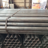 Tube en acier soudé ERW rond en carbone, surface zinguée, en stock, pour projet de structure d'irrigation agricole de serre, qualité supérieure