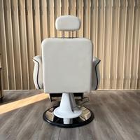 Fauteuil de barbier moderne inclinable avec levage hydraulique et repose-pieds réglable, mobilier de salon ergonomique et élégant