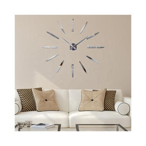 Commercio all'ingrosso moderno di <span class=keywords><strong>grandi</strong></span> dimensioni arte 3D fai da te autoadesivo della parete <span class=keywords><strong>adesivi</strong></span> orologio - Product Image 1