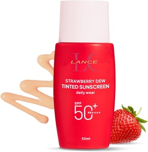 Lance Strawberry Dew <strong>Tinted</strong> Vegan Sunscreen <strong>SPF</strong> 50+ PA++++ Protection Against UA/UB Broad Spectrum Water Resistant <strong>Lotion</strong> - Product Image 1